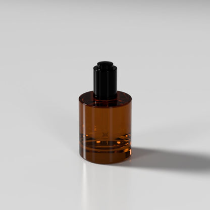 30ML | Amber Glass Button Dropper Bottle Heavy Base