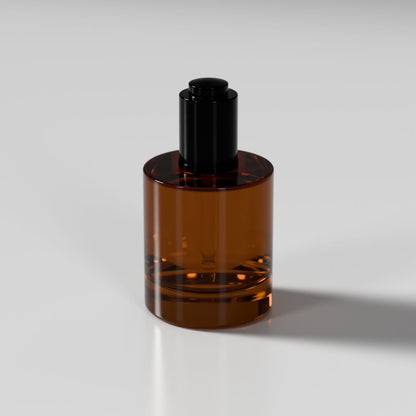 60ML | Amber Glass Button Dropper Bottle Heavy Base