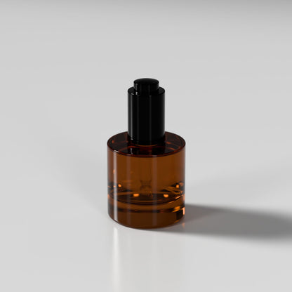 15ML | Amber Glass Button Dropper Bottle Heavy Base